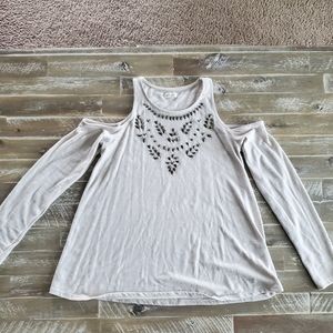 Small Hollister shoulder-cut out top